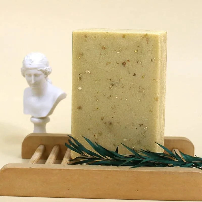 1/2/4/6Pcs Handmade Oat Soap,Natural,Gentle,Non Irritating, Brightening, Exfoliating, Body And Facial Cleansing, Whitening Soap