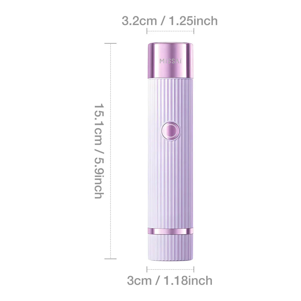 Electric Razors for Women 2in1 Bikini Trimmer Facial Mustache Shavers for Ladies Body Underarms Legs Portable Painless Epilator