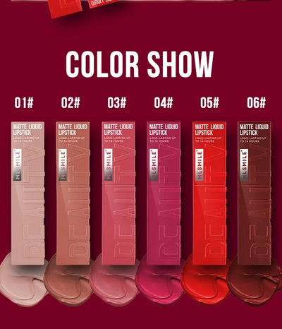 Matte Ink Liquid Lipstick Long Lasting Velvet Nude Lip Gloss Non-stick Cup Waterproof Lips Tint Waterproof Make Up