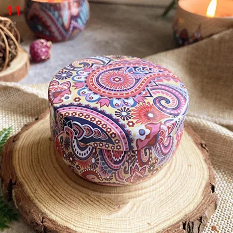 Scented candles jar vintage flower candle jars soy wax fragrance wedding birthday gift home decoration 20 kinds scents