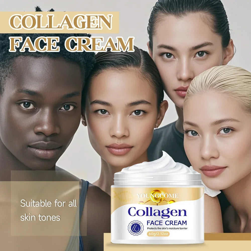 Collagen facial firming and moisturizing cream,Soothes dry skin  Anti Aging Firming Lifting Fade Fine Lines Whitening