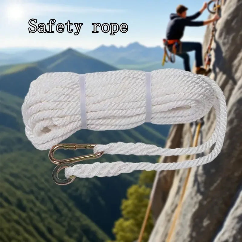 Safety Rope Clothes-drying and Quilt-drying Rope Escape and Self-rescue Rope 10-meter Mountain Climbing and Rock Climbing Rope