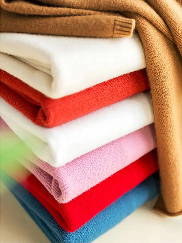 2025 Turtleneck Women Sweaters Autumn Winter Sweater Knitted Pullover Long Sleeve Woman Sweaters Tops Soft Jumper Pull Femme