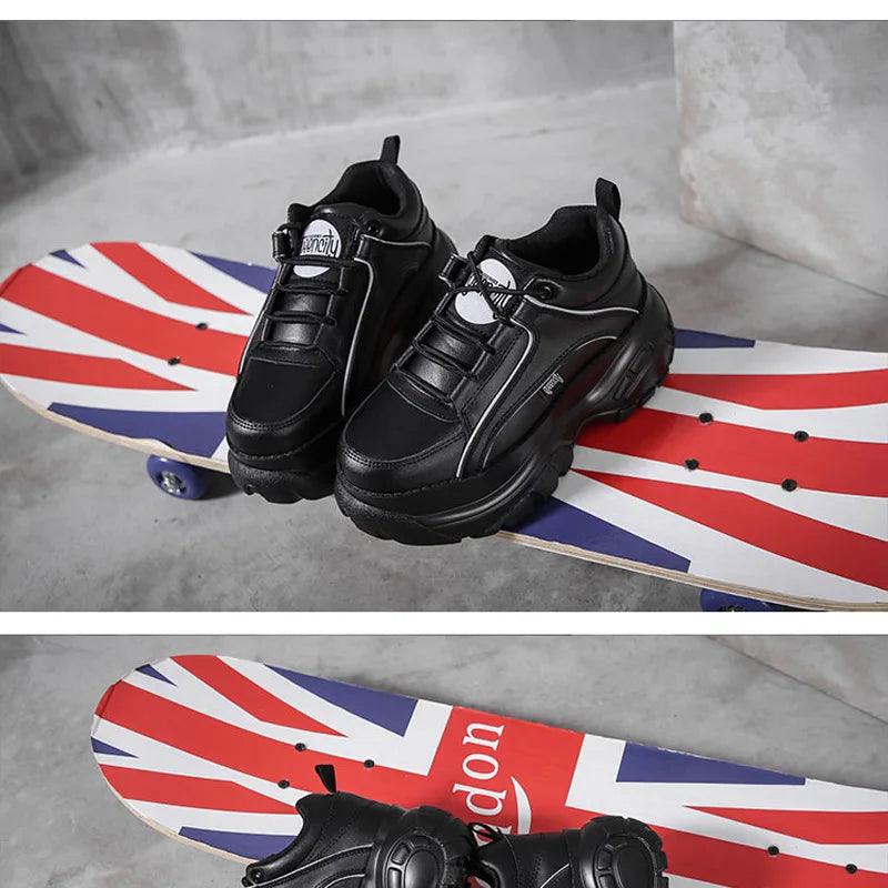 2025 designer women platform casual buffalo sneakers low-top light 6cm sole breathable shoes outdoor white tennis