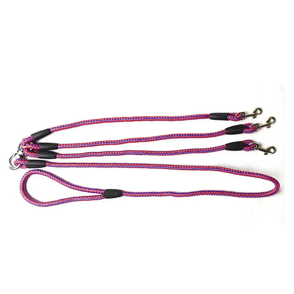 Durable 3 Way Couplers Rope Safety Cord Triple Pet Leashes Pet Supplies Braid Pet Rope Puppy Rope Leash Leash Lead Pet Leashes