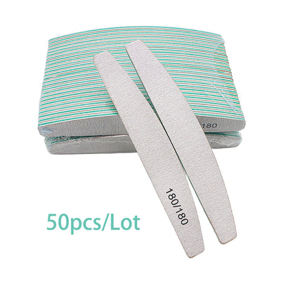 Nail File 80 to 240 Professional Tools Emery for Manicure Lime 240 Sandpaper Gel Polishing Files for Nails Buffers Set Polisher