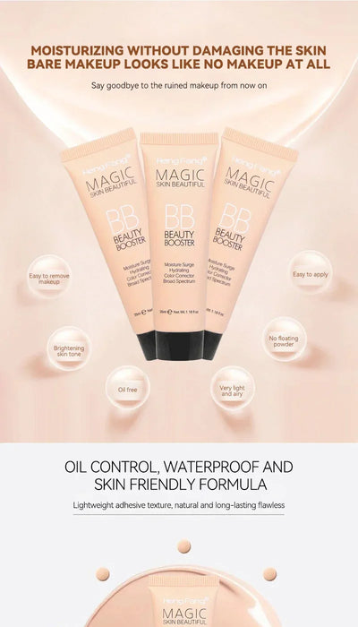 BB Cream Natural Nude Finish — Hydrating, Oil-Control, Long-Lasting Foundation