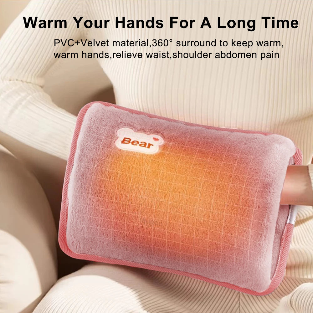 Hand Warmer Electric Hand Heater Portable Hand Heating Warmer Rechargeable Electric Hot Water Bag Heated Gloves Warm Hand Pocket
