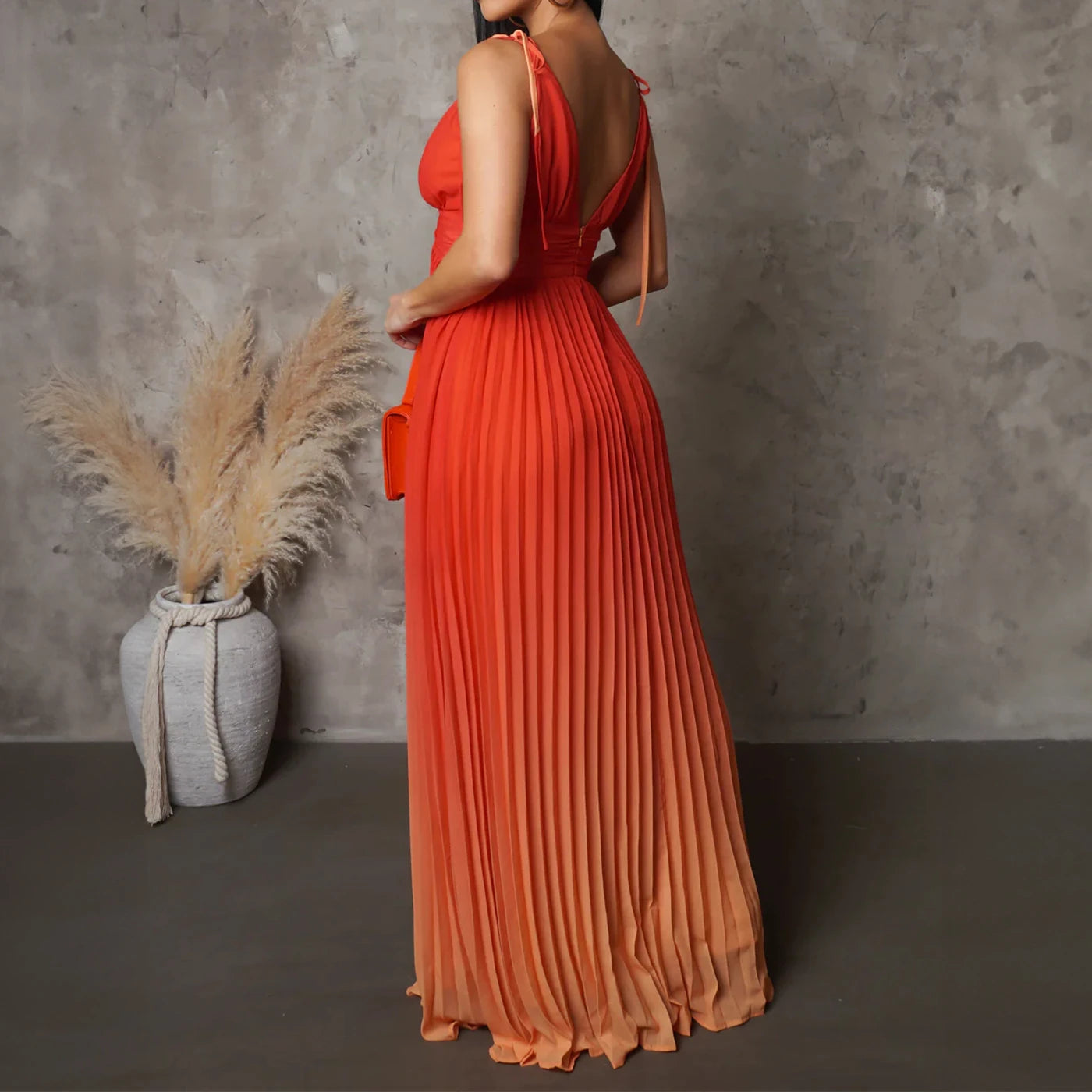 Womens Halter dresses Sexy drawstring cocktail Party dresses gradient summer Elegant evening dresses fashion long prom dress hy3