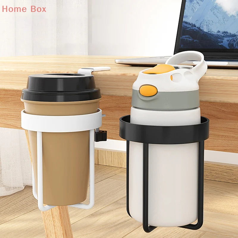 1PC Desk Cup Holder Shelf Universal Fixed Cup Holder For Coffee Mugs Water Bottles Cup Clamp Holder At The Table Storage Rack