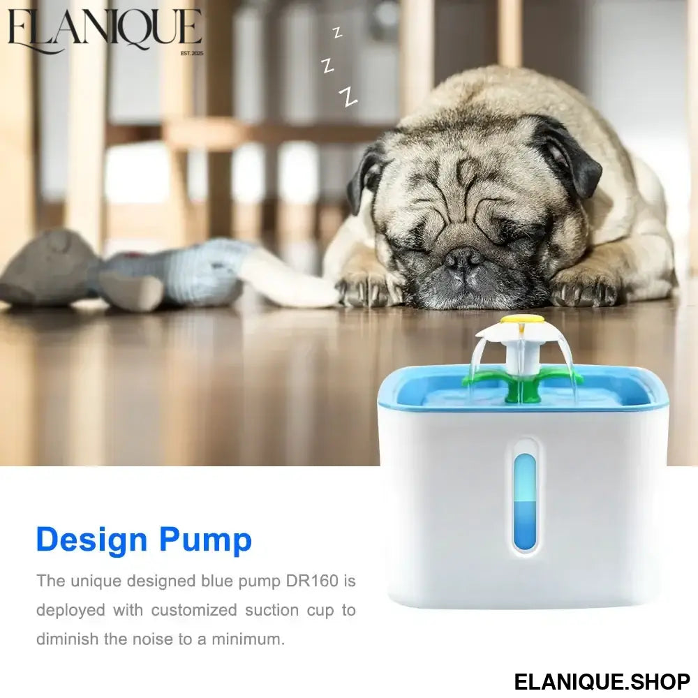 Flower Cat Water Fountain – Automatic Filtered Drinking Dispenser for Cats & Dogs with Filters