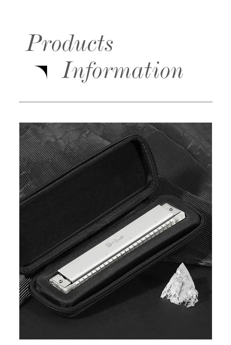 JDR Polyphonic Harmonica 24 Holes Professional Tremolo Mouth Organ T2406S Harmonica For Adults, Professionals and Students