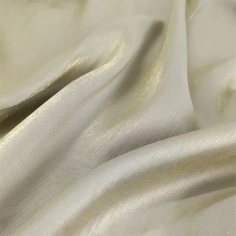 Mermaid Texture Gradient Reflective Fabric Illusion By The Meter for Shirt Full Dress Hanfu Clothing DIY Sewing Soft Cloth White