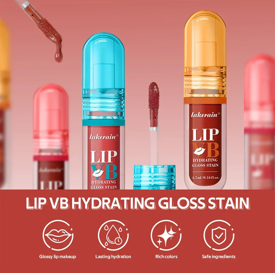 Lip Stain Vb Hydrating Gloss Stain 12HR Hydration Long-Lasting Moisturize Nourish Lips Hydra Honey Instant Glossy Wetness Makeup