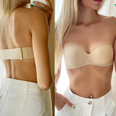 Women Strapless Seamless Bralette Push Up Bra