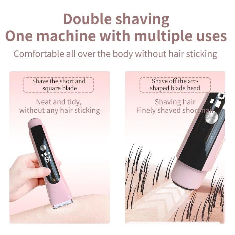 Painless Epilator Electric Shaver for Women Bikini Trimmer Facial Mustache Hair Removal Razor Ladies Face Underarm Legs Electric