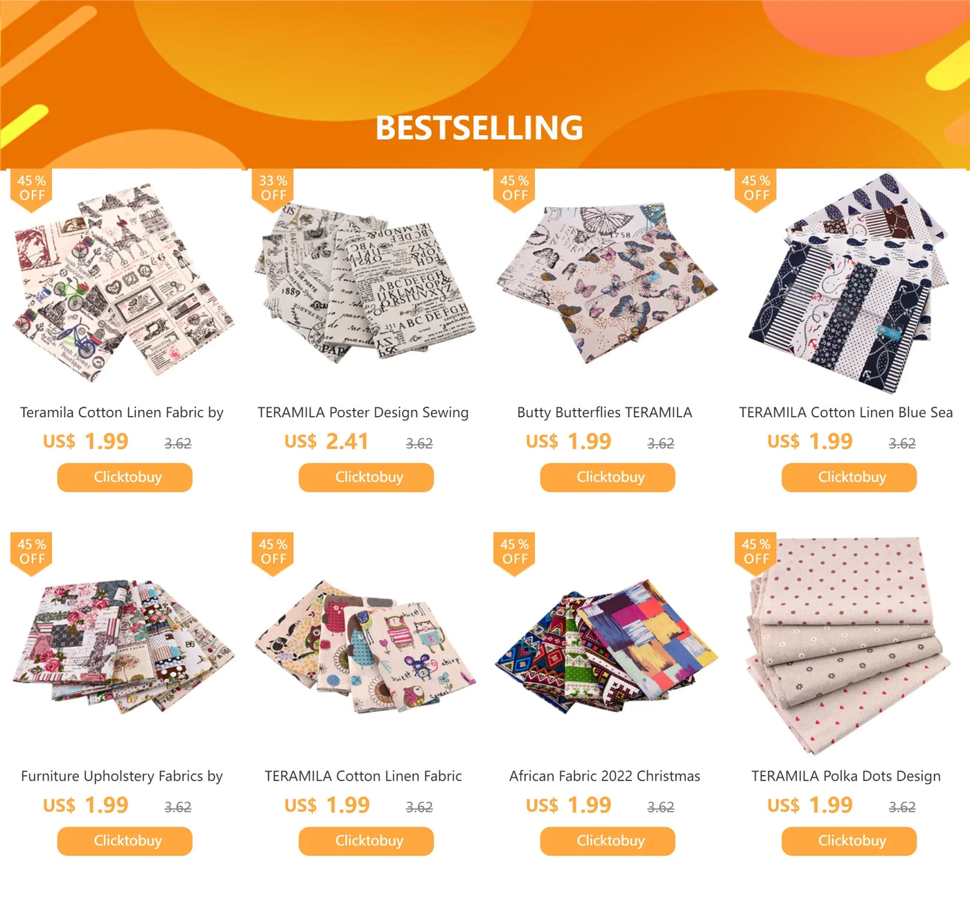 TERAMILA Sewing Material Tissu Tablecloth Print Grass Design Home Textile Cotton Linen Fabric Pillow Bags Curtain Cushion Pillow