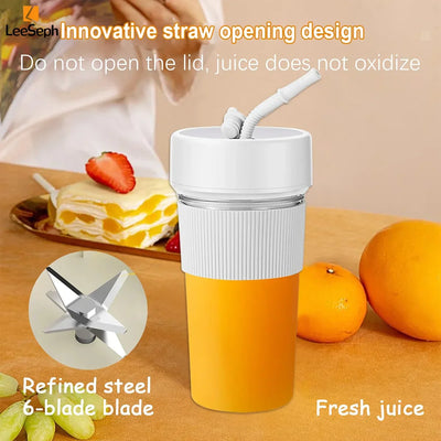 Portable Blender Cup, Electric Juicer Blender, Mini Blender Portable Blender For Shakes and Smoothies, for Home, Gym, Office