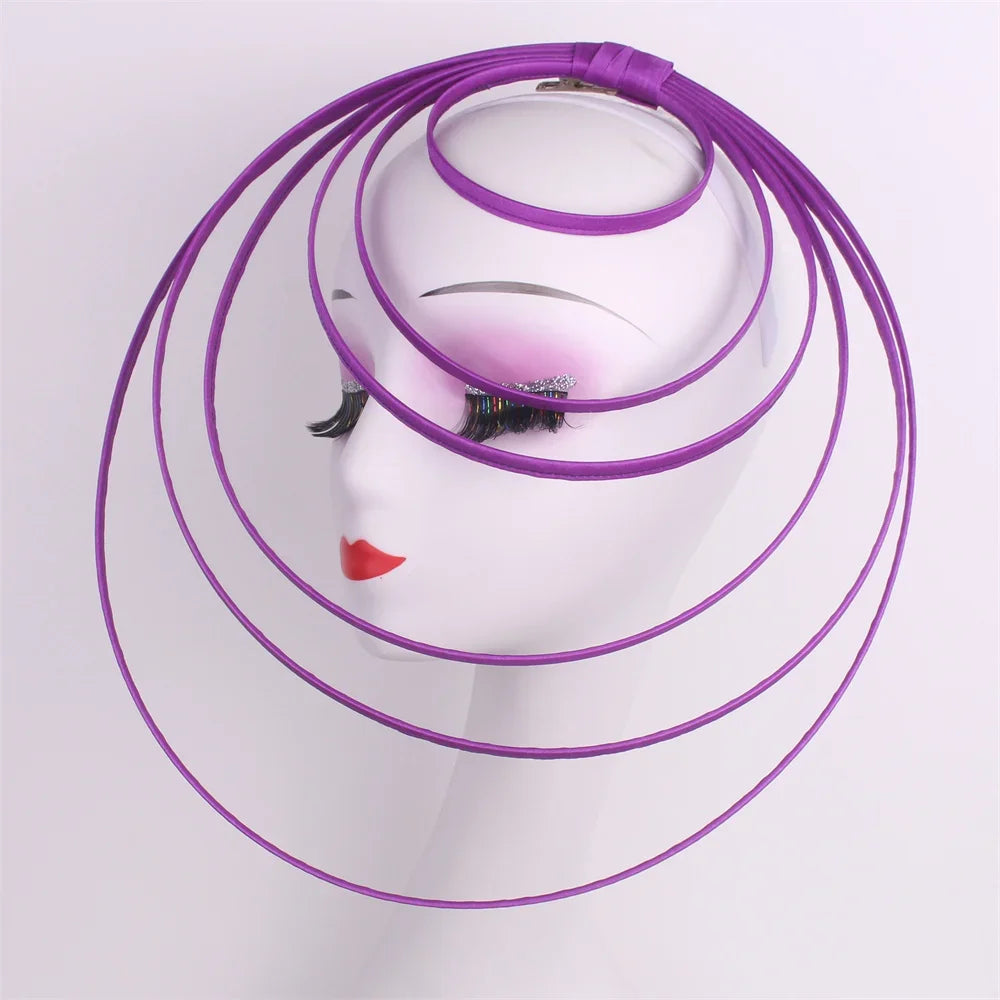 Royal Ascot Luxury Fascinator Hat Women Wedding Headpiece Mesh Hat Formal Event Pillbox Fascinator Hats Ladies Mariage Millinery