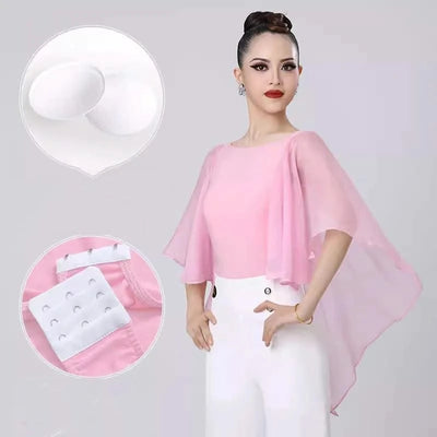 Pink Latin Dance Tops For Women