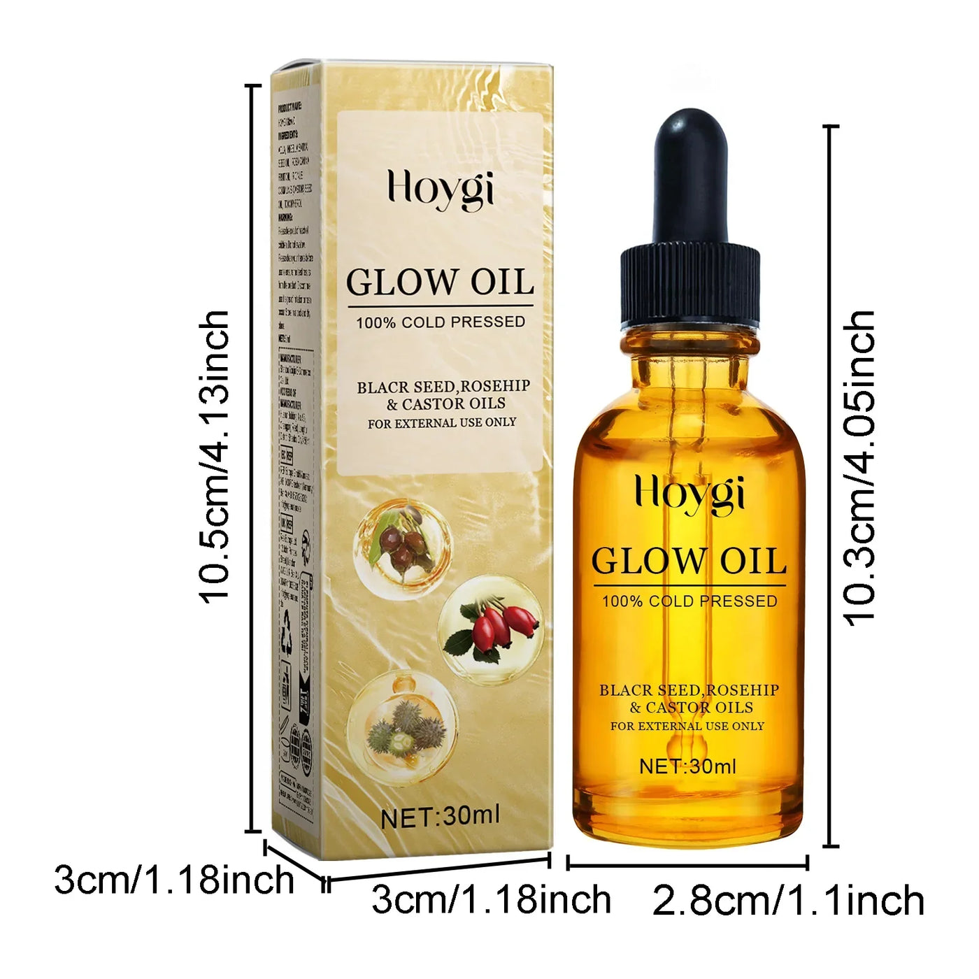 Facial Oil Anti Aging Face Treatment Hydrating Moisturizer Wrinkle Reducer for Dry Skin Rosehip Oil Brightening 30ml Non Greasy