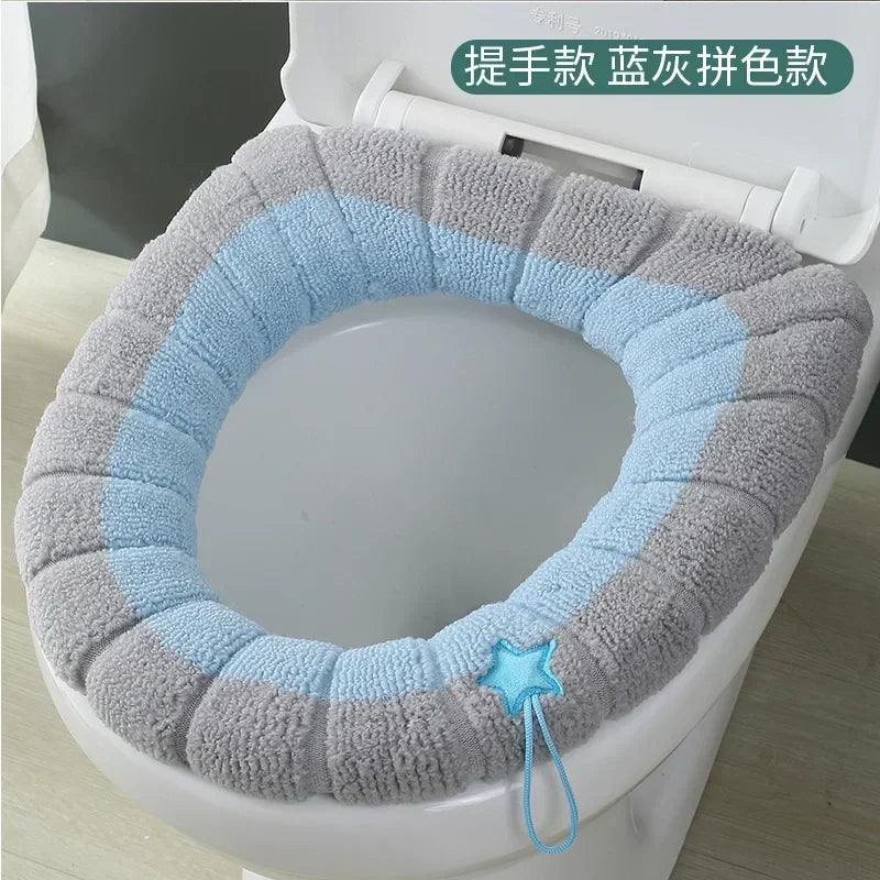 Winter toilet seat cushions bathroom toilet seat cushions handle thicker soft washers with toilet seat insulation accessories