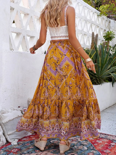 2025 New Fashion Long Skirts for Women Bohemian Loose Beach Skirt Summer Elegant Sweet Clothing