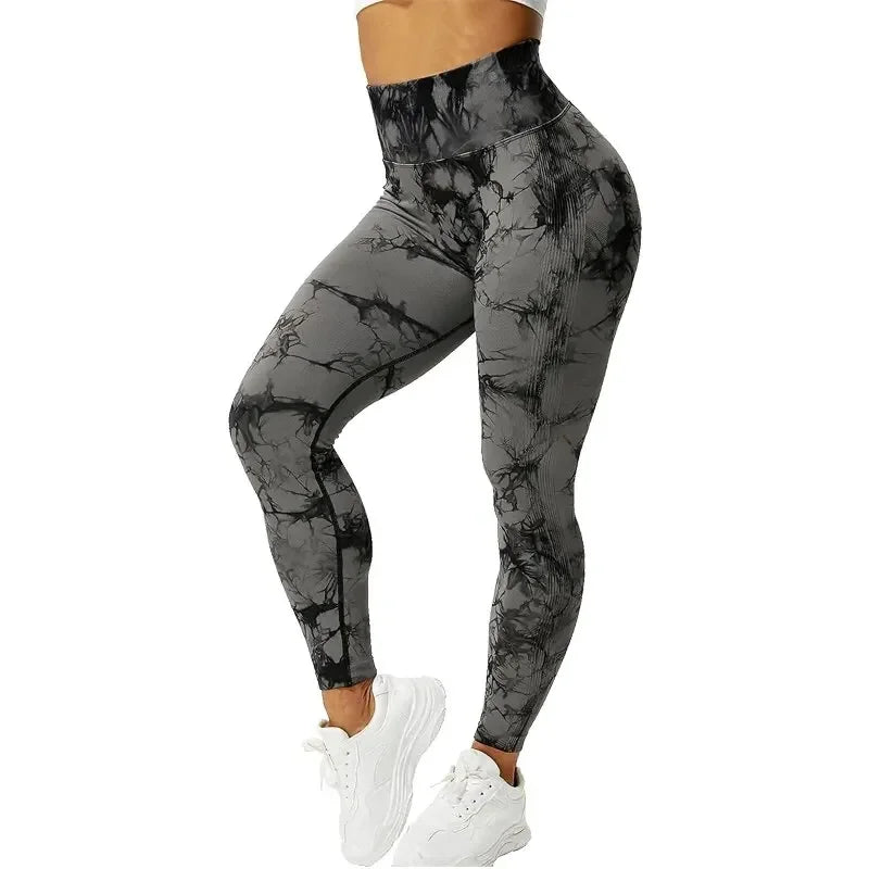 Tie Dye Seamless Leggings for Women High Waist Yoga