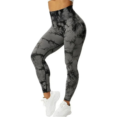 Tie Dye Seamless Leggings for Women High Waist Yoga