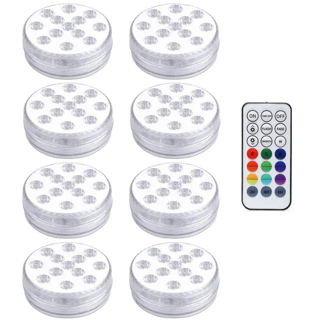 13 LEDs Magnetic Submersible LED Light Waterproof Underwater Light USB Rechargeable Swimming Pool Night Lamp With Suction Cups
