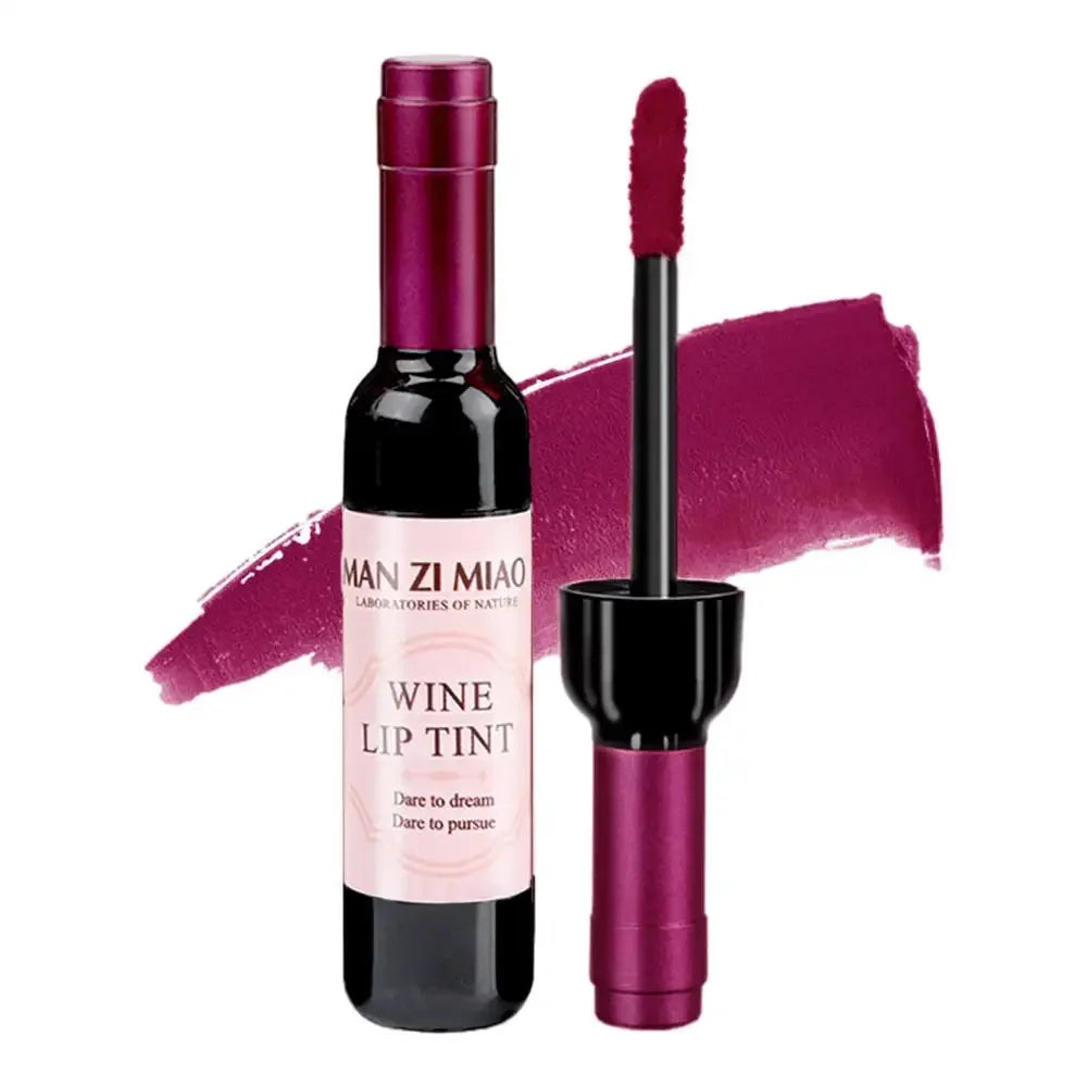 Wine Bottle Lip Stains Kit Wine Bottle Lip Gloss Set 6 Colors Wine Lip Stain Mini Matte Wine Bottles Lip Sticks Tint