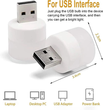 Mini USB Night Light Warm White Eye Protection Book Reading Light Computer Mobile Power Charging USB Plug LED Night Lamp 2025
