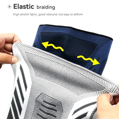 Knee Compression Sleeve for Knee Pain. Knee Support Brace with Side Stabilizers & Patella Tendon Strap for Working Out,Arthritis