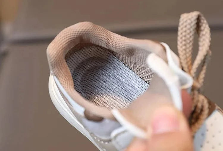 Children's Sports Shoes Girls 2025 Spring Autumn New Leather Shoes PU Leisure Soft Soled Boys Sneakers Baby Girl Casual Shoes