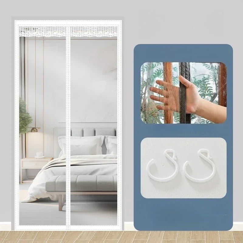 Magnetic Screen Door with Automatic Closing Anti Mosquito Net for Doors Self Sealing Mesh Curtain Perfect for Home Decoration