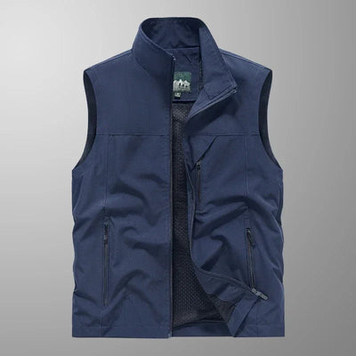Summer Vest Men's Work Vest Large Size Golf Sleeveless Jacket Tactical windbreaker Hunting Camping Fishing waterproof Coat Parka