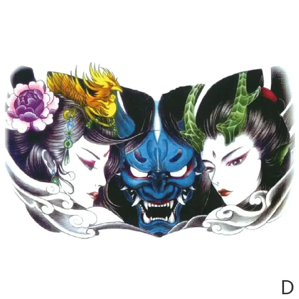 Temporary Tattoos Men Shoulder Tattoos Large Chest Body Sexy Tattoo Sticker Waterproof Tatoo Fake Make Up Pattern Stickers