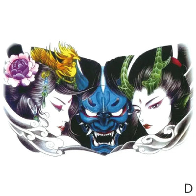 Temporary Tattoos Men Shoulder Tattoos Large Chest Body Sexy Tattoo Sticker Waterproof Tatoo Fake Make Up Pattern Stickers