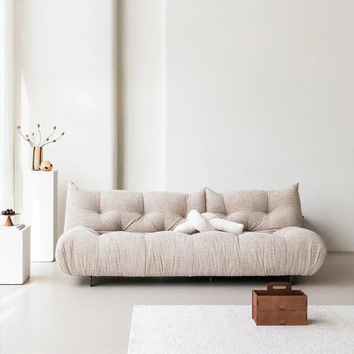 Alpaca Velvet Creamy Style Sofa Bed Foldable for Small Rooms Multifunctional for Lounging Sleeping Lazy Comfort Furniture FYLS