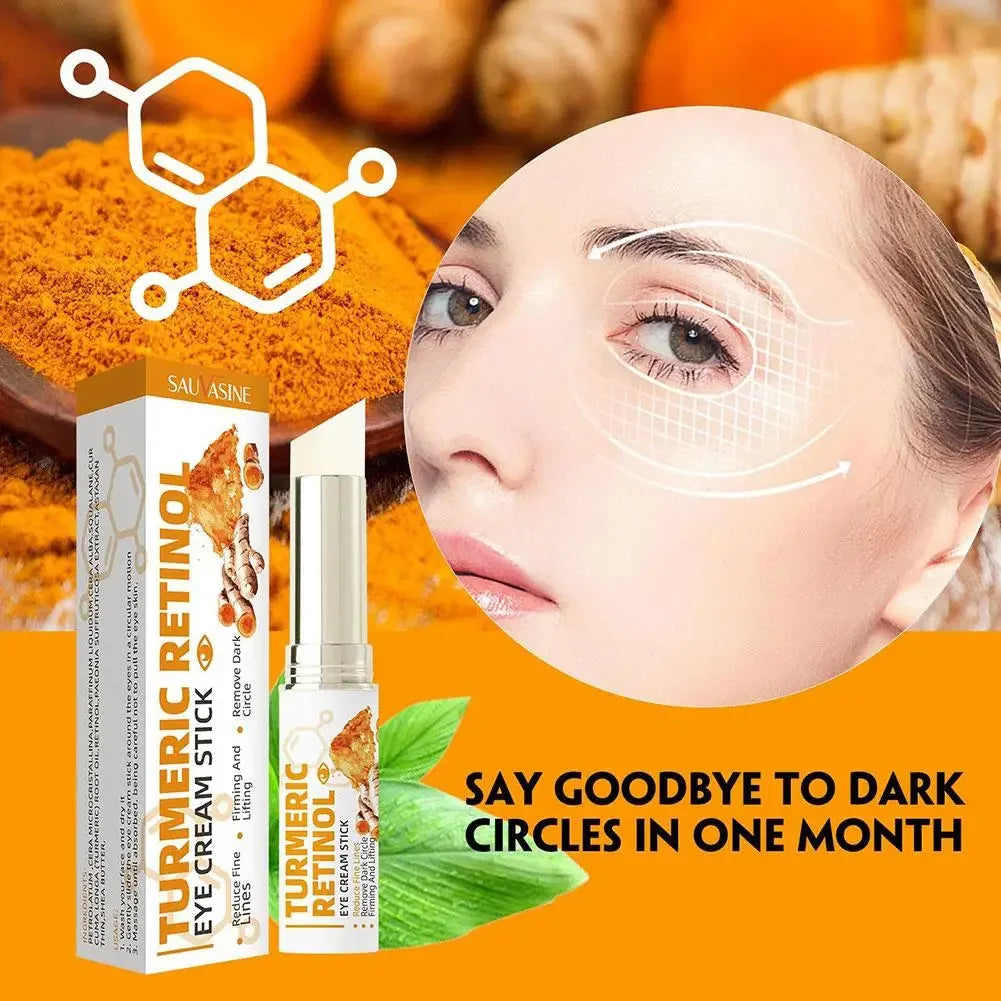 Turmeric Brightening Face Serum+Eye Cream Stick set,Dark Spot Corrector,Hydrating & Moisturizing,fading fine lines skin care set