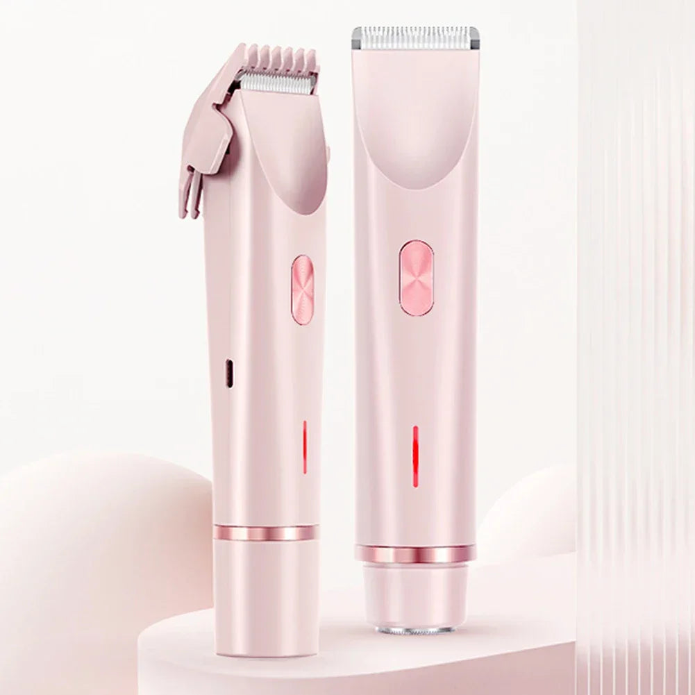 Bikini Epilator For Women Dual Head Electric Razors Portable Wireless Hair Remover Smoothes Silky Wet/Dry Face Body Epilator
