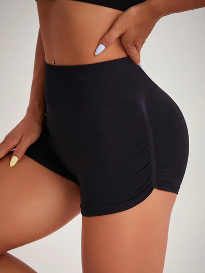 Women's Seamless Yoga Booty Shorts High Waist Scrunch Butt Lifting Workout Hot Pants