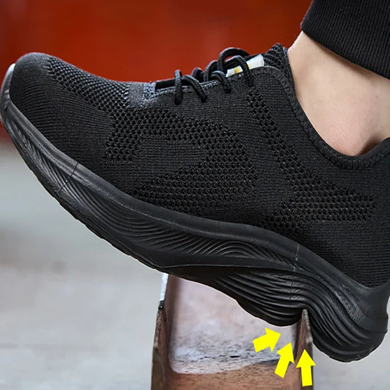 Men's Safety Shoes for Summer Are Breathable Wear-resistant Lightweight Puncture-resistant and Impact-resistant