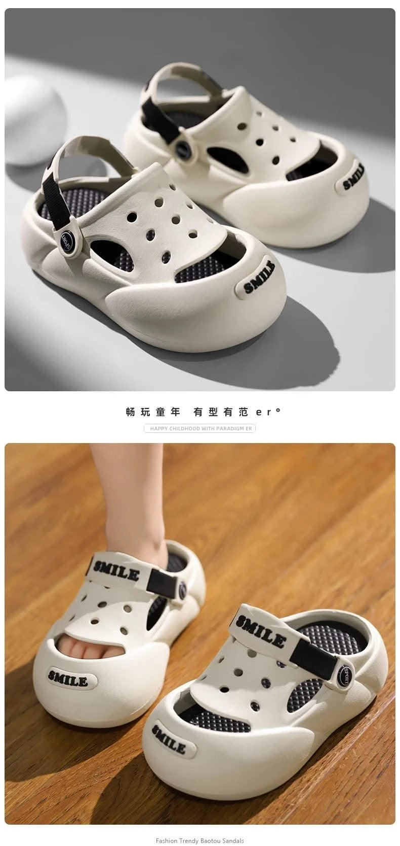 Luxury Boy Clogs Summer Kids Shoes Breathable Casual Lightweight Indoor House Shoes Children Boy Sandals Slippers