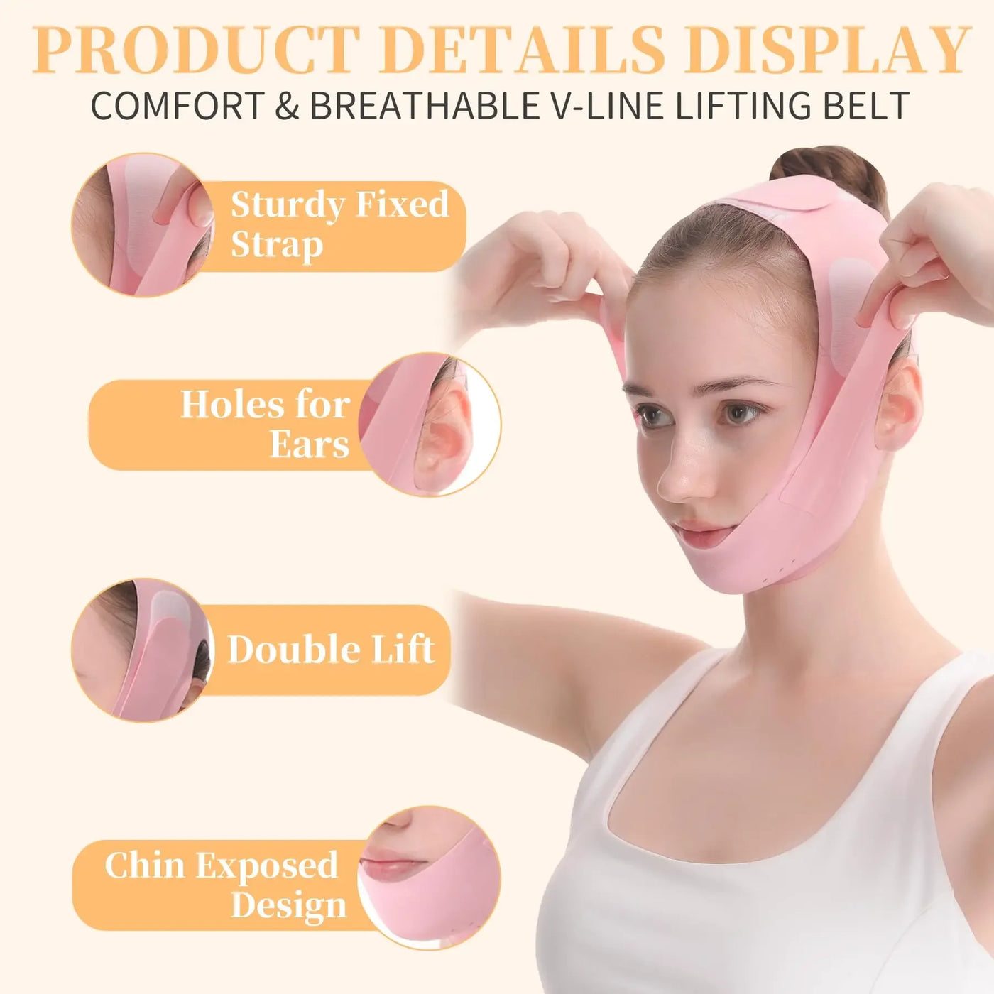 New Reusable Face Slimming Bandage Women V Line Face Shaper Chin Cheek Lift Up Belt Facial Massage Strap Skin Care Beauty Tools