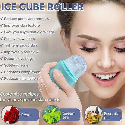 Reusable Ice Roller For Face And Eye Face Beauty Lifting Ice Face Tool Silicone Ice Mold Beauty Cooling Roller Ball Care
