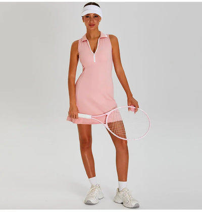 Women's Collar Sports Dress for Outdoor Golf Tennis Fitness Running Speed Dry Badminton - Quick-Drying Comfortable Active Wear