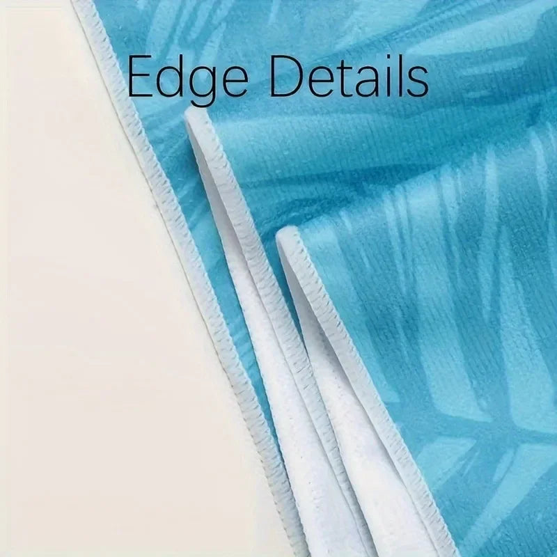 Beach Towel with Ocean Waves and Seashells - Dive into Summer! Suitable for towels, bath towels, beach towels