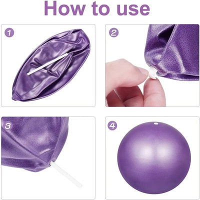 Yoga Ball-Matte Textured Reinforced Anti-Burst Back-Supporting Ball with Handles Gymnastics Ball Fitness Pilates Ball