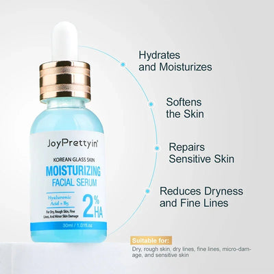 Hyaluronic Acid Face Serum Moisturizing Smoothing Reduces Dryness Fine Lines Hydrating Facial Essence Korean Skin Care